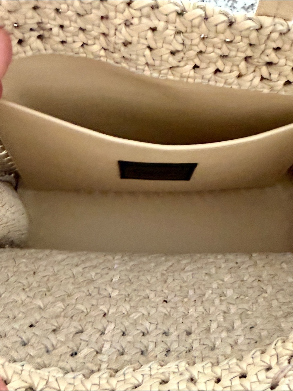 Clare V Woven Crossbody Tote in Beige - Picture 4 of 8
